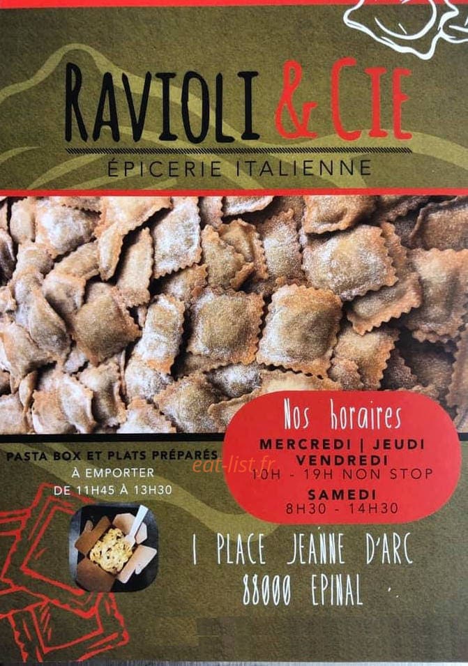 Ravioli & Cie — carte page 1
