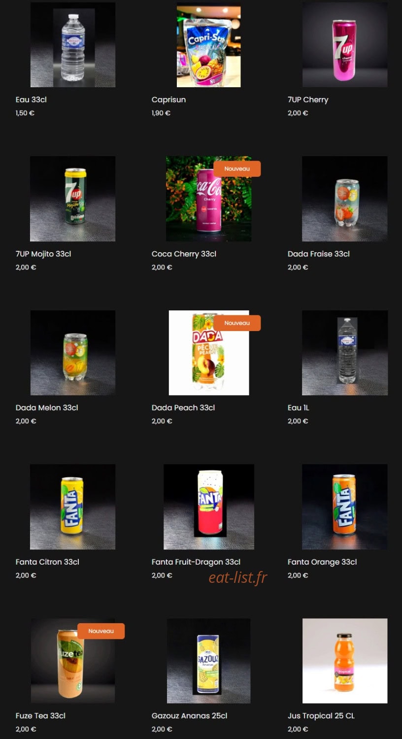 RN FOOD — carte page 15