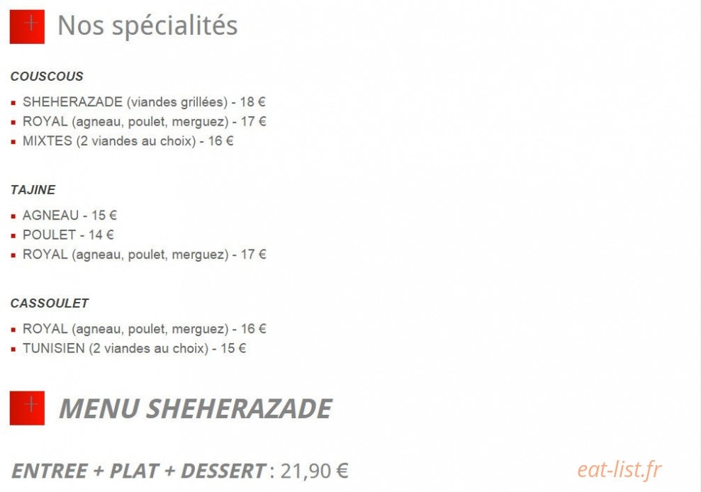 Shéhérazade — carte page 1