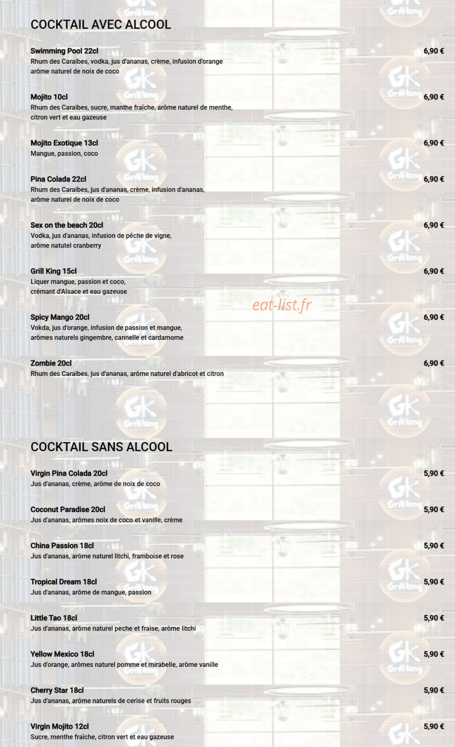 Grill King — carte page 2
