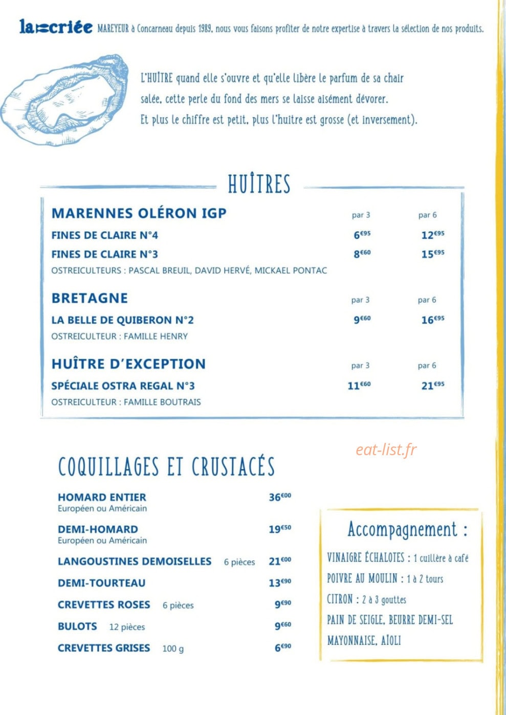 La Criée — carte page 3
