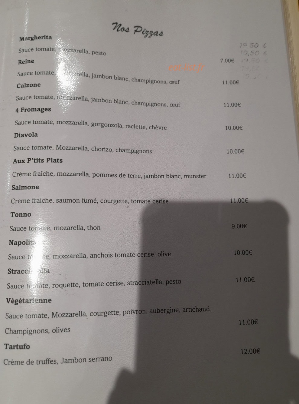 Aux p'tits plats — carte page 2
