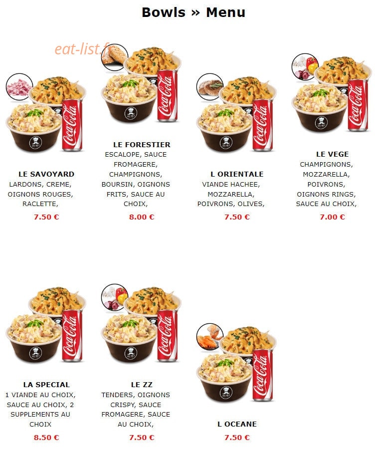 Chez Mr. S — carte page 7