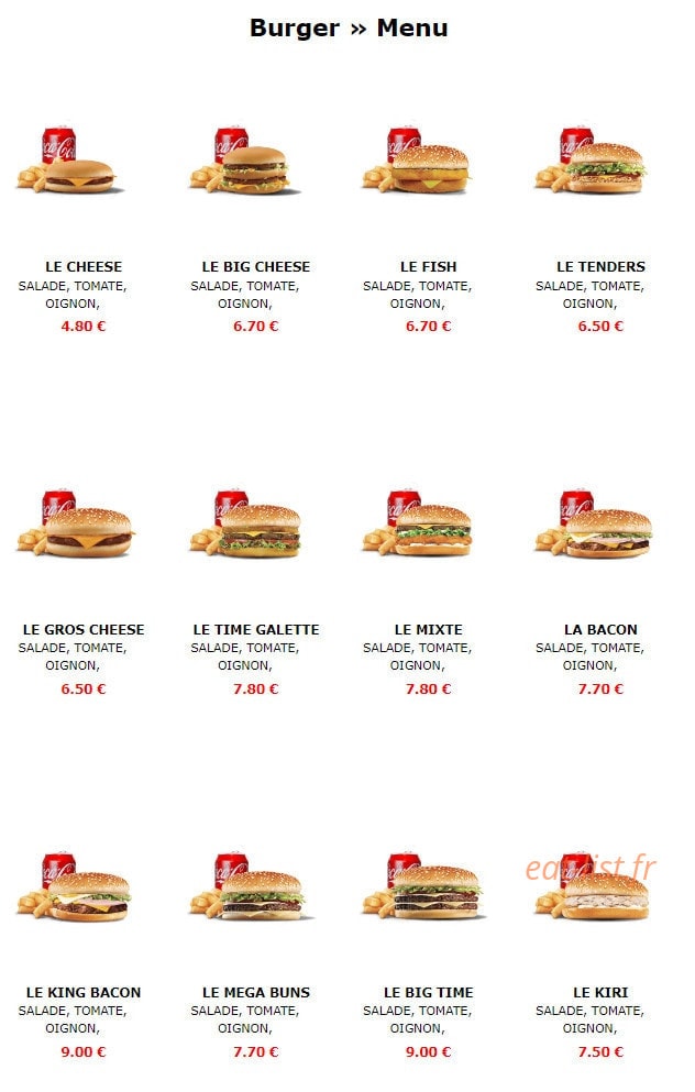 Food Time — carte page 5