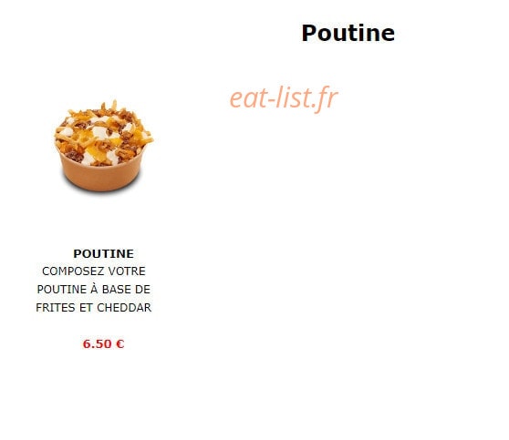 Food Time — carte page 1