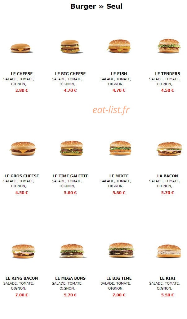Food Time — carte page 4