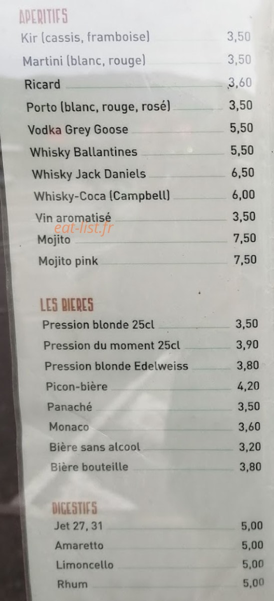 La Cantina — carte page 2