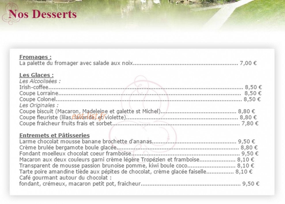 Le Régal — carte page 10
