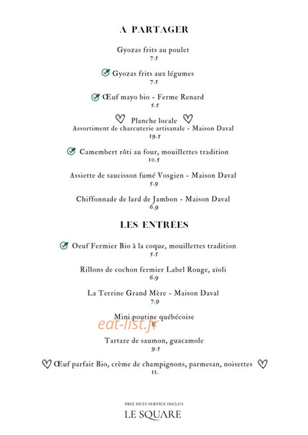 Le Square — carte page 2