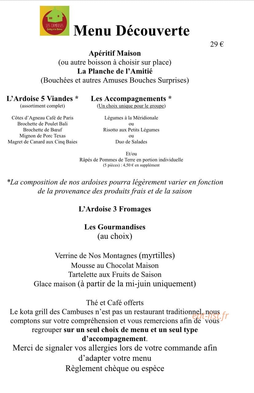 Les Cambuses — carte page 1