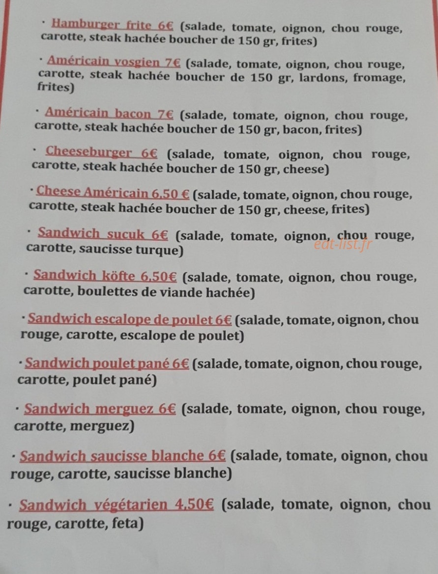 Restaurant le M — carte page 3