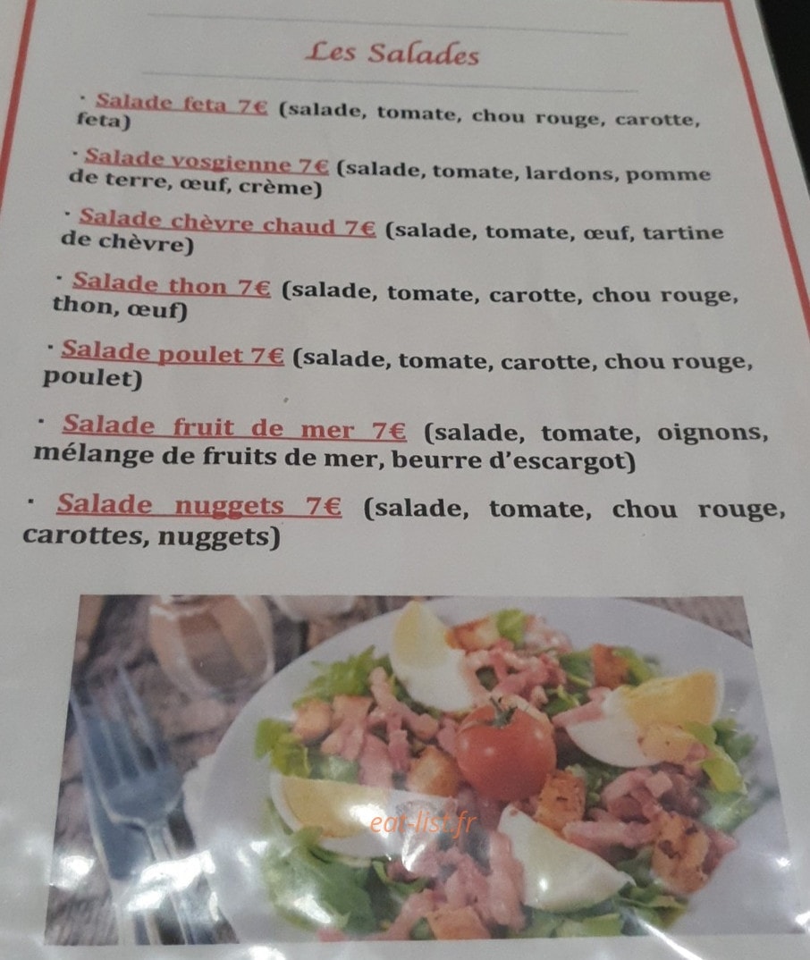 Restaurant le M — carte page 4