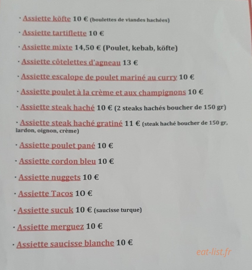 Restaurant le M — carte page 6
