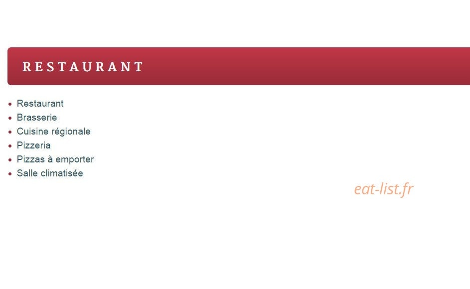 Restaurant Saint Martin — carte page 1