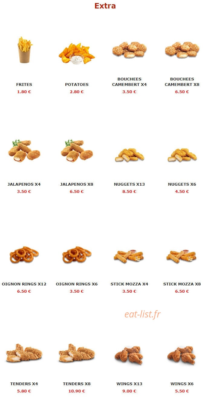 Urban Food — carte page 9