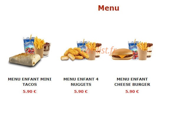 Urban Food — carte page 10