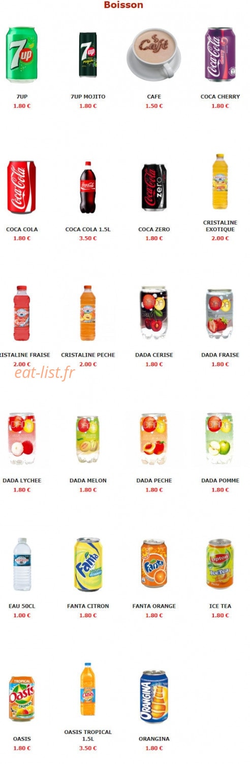 Urban Food — carte page 12