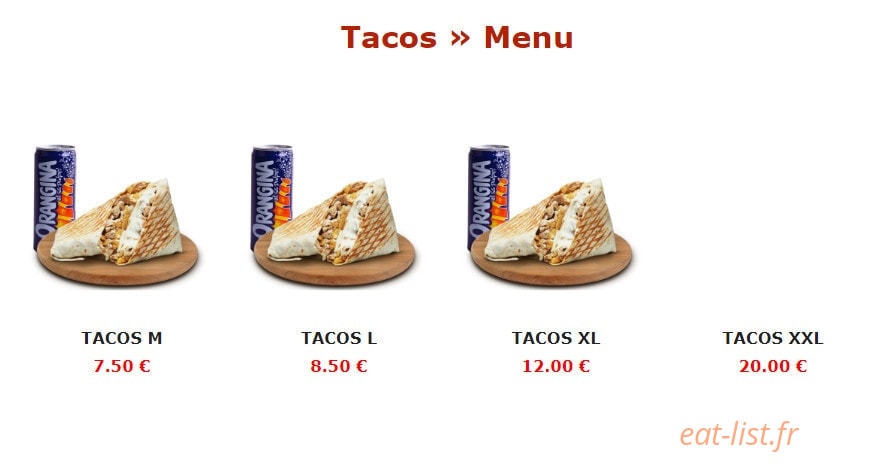 Urban Food — carte page 2