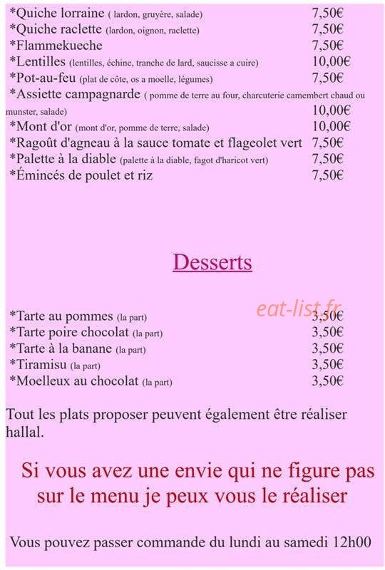 Ventes De Repas Maison — carte page 2