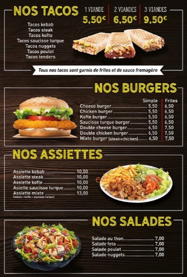 Freestyle kebab food — carte page 3