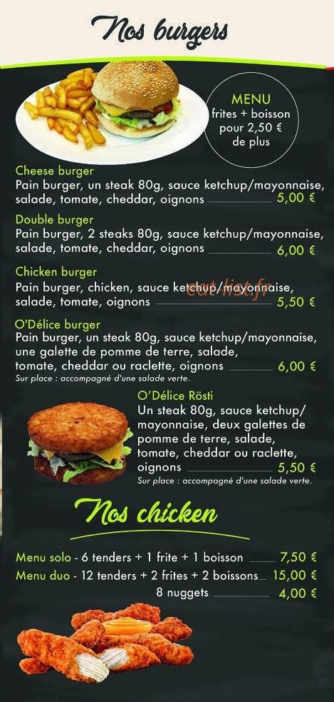 O'Délice — carte page 4