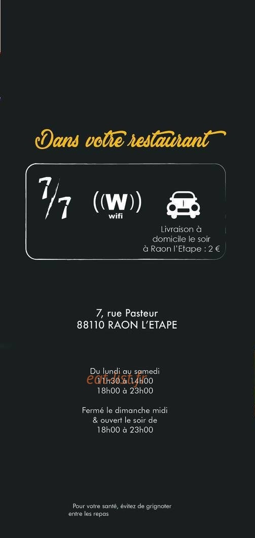 O'Délice — carte page 8