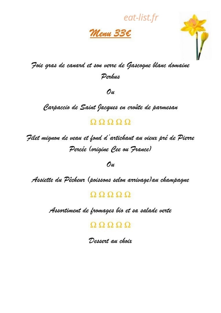 Restaurant le bouche à oreille — carte page 2