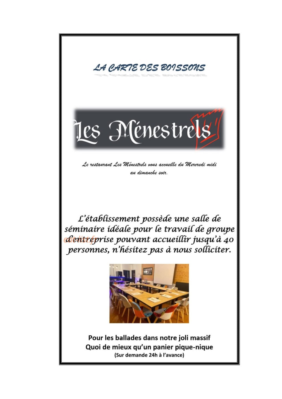 Les Ménestrels — carte page 5
