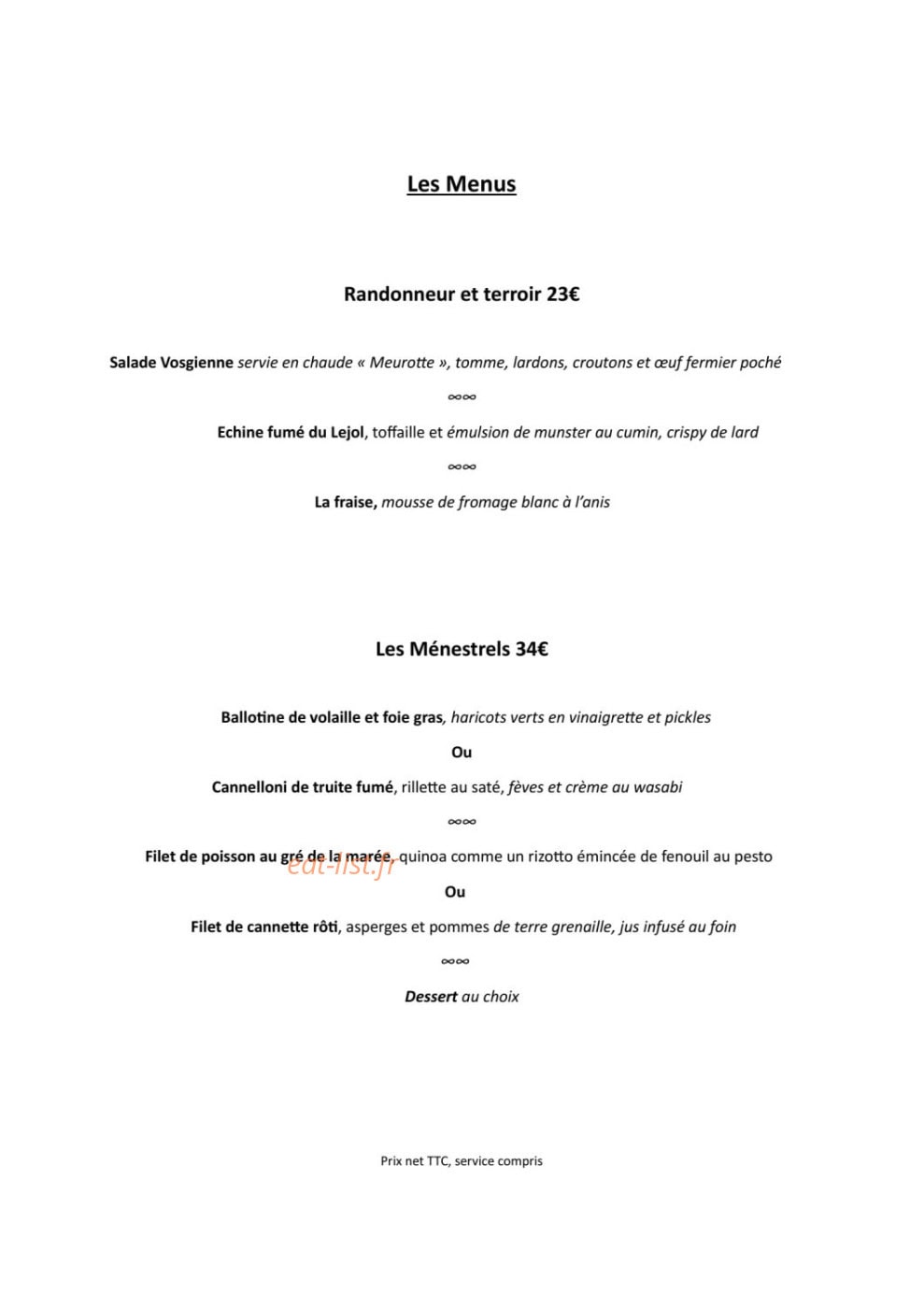 Les Ménestrels — carte page 3