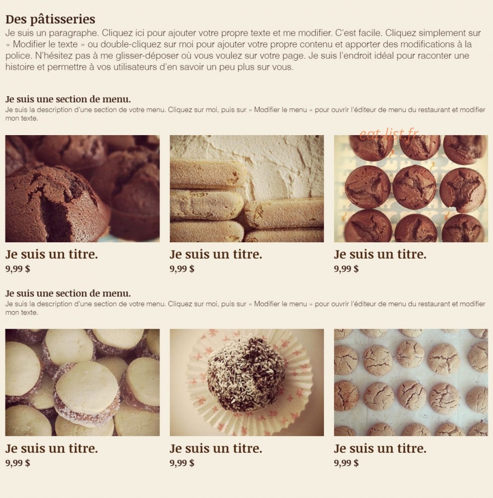 A la bonne bouffe — carte page 1