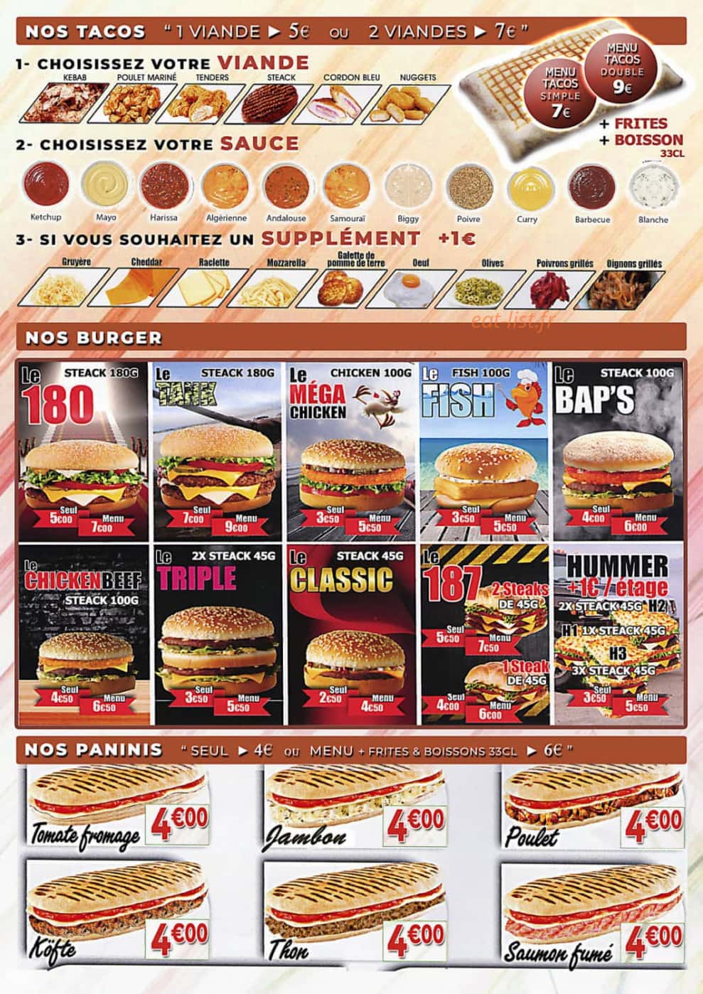 Carpi snack — carte page 3