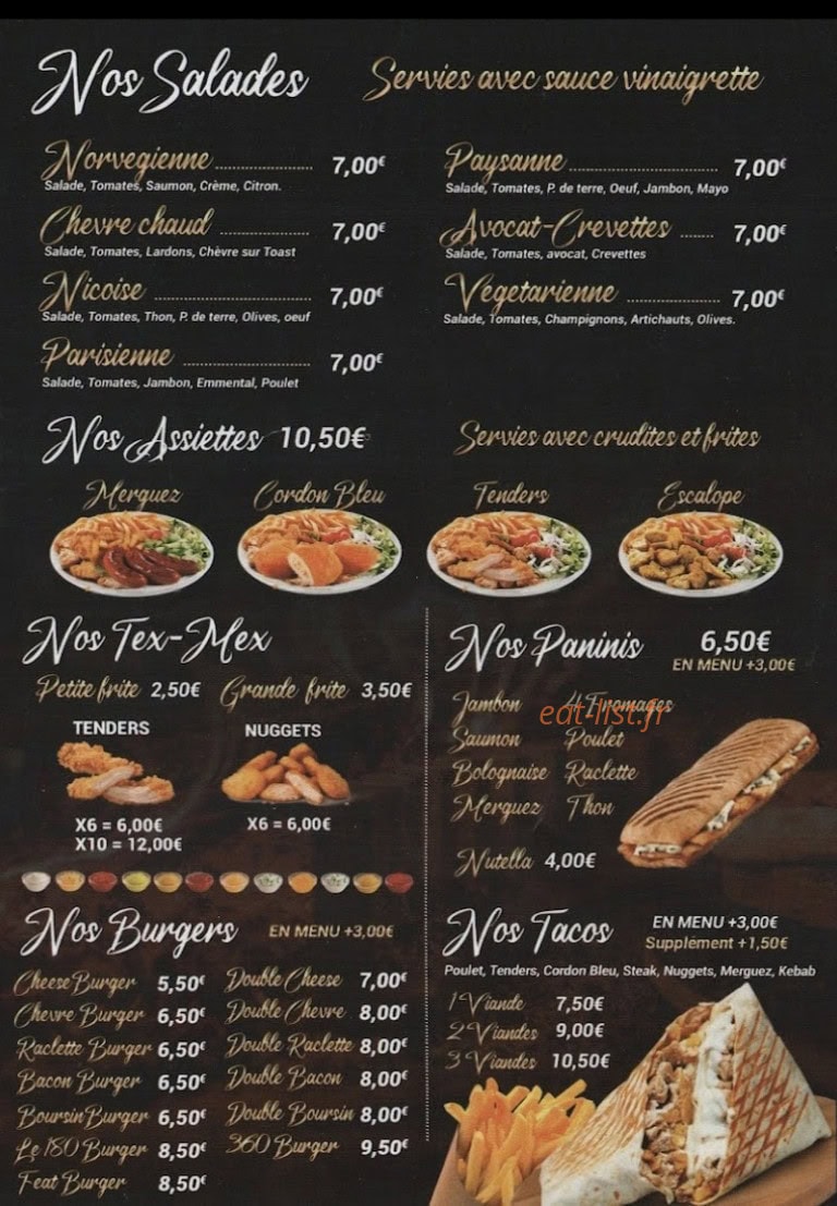 Charmes Pizza — carte page 2