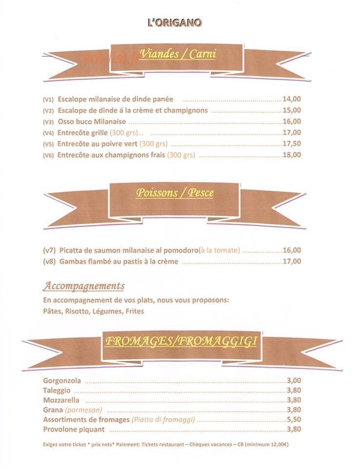 L'Origano — carte page 4