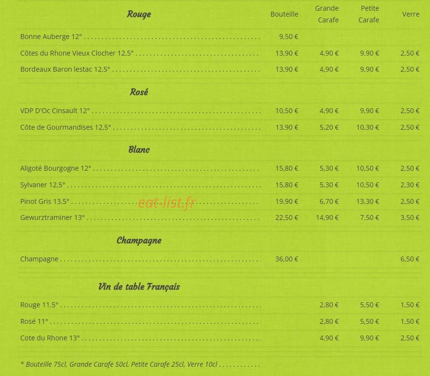 La Brasserie — carte page 5