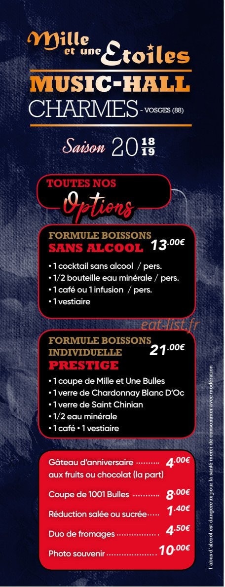 Mille et une Étoiles — carte page 3
