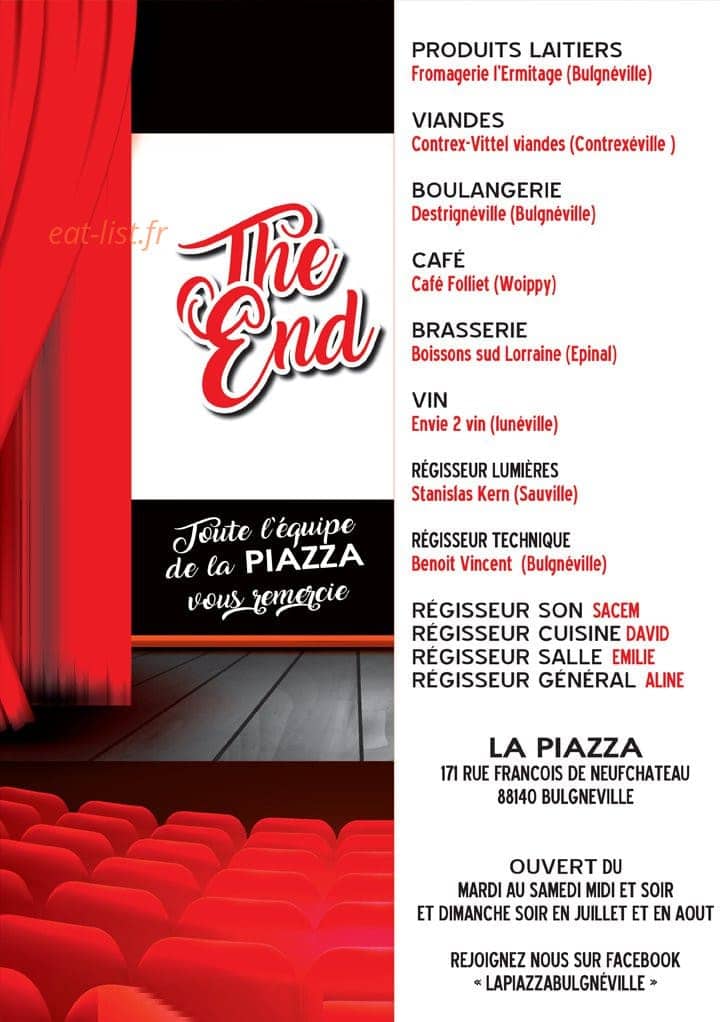 La Piazza — carte page 7