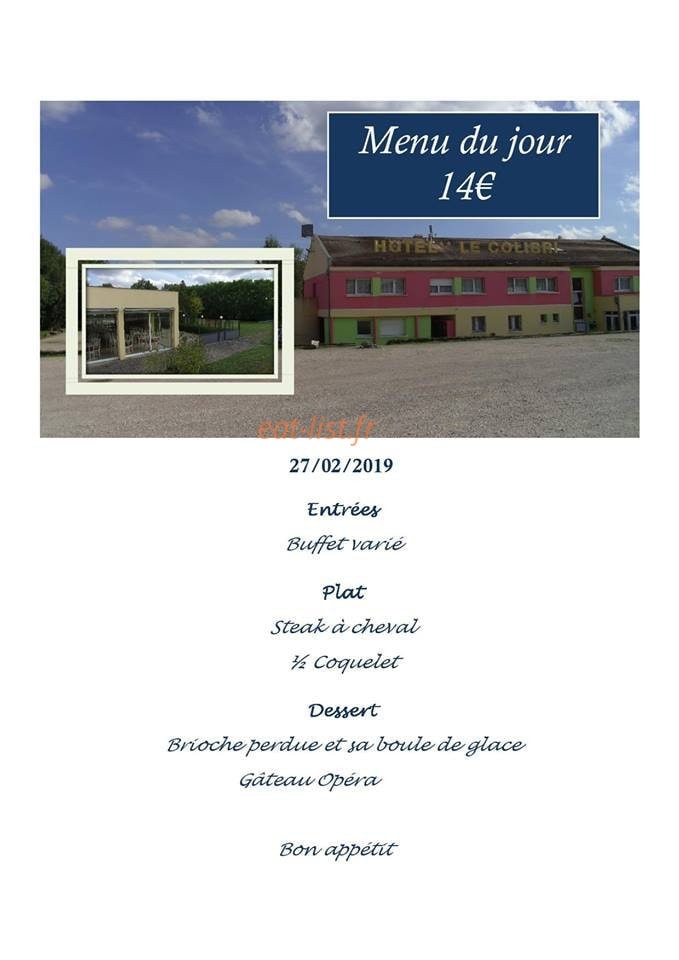 Le Colibri — carte page 1
