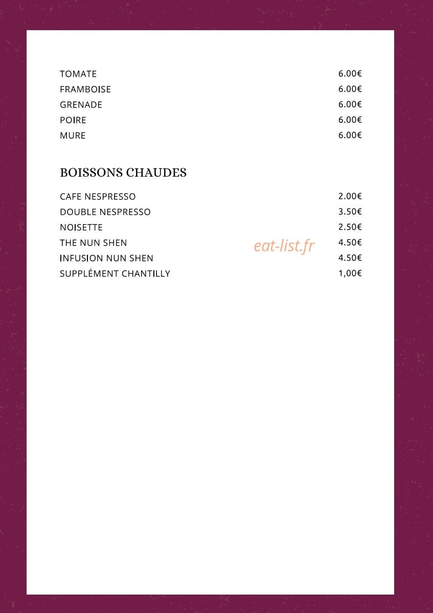 L'Or en Bar — carte page 14