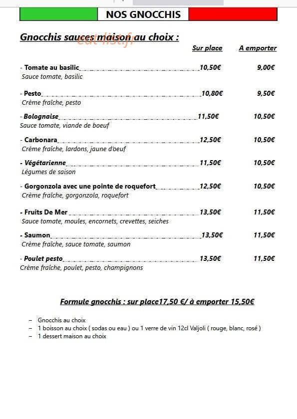 La Trattoria — carte page 4