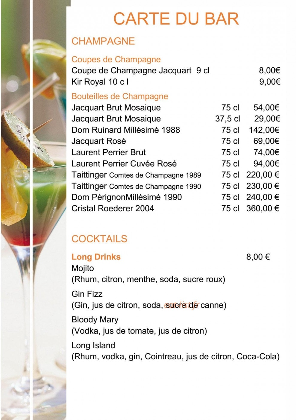 Le Cosmopolitain — carte page 3