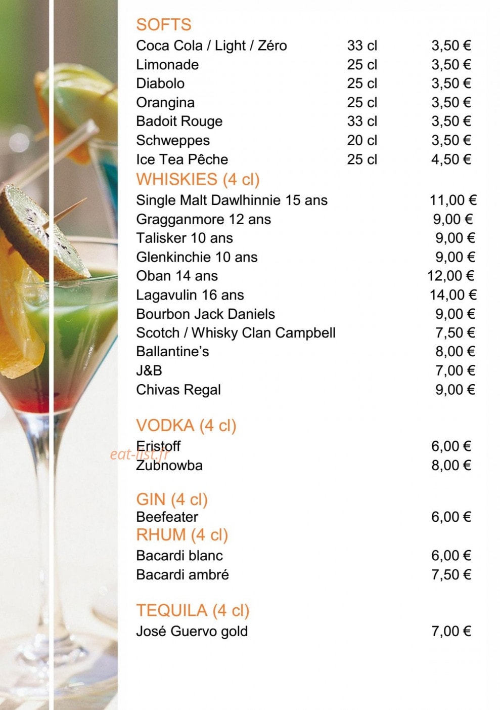 Le Cosmopolitain — carte page 5