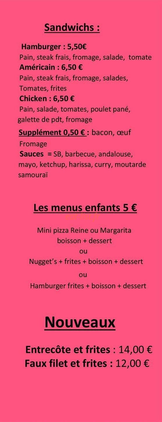 La Fringale — carte page 4