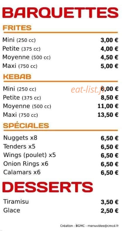 Alp Kebab — carte page 2