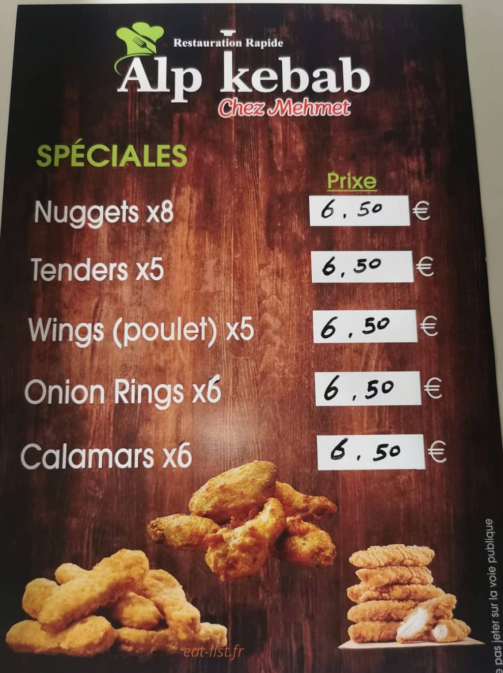Alp Kebab — carte page 6