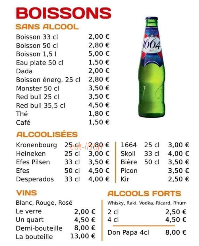 Alp Kebab — carte page 8