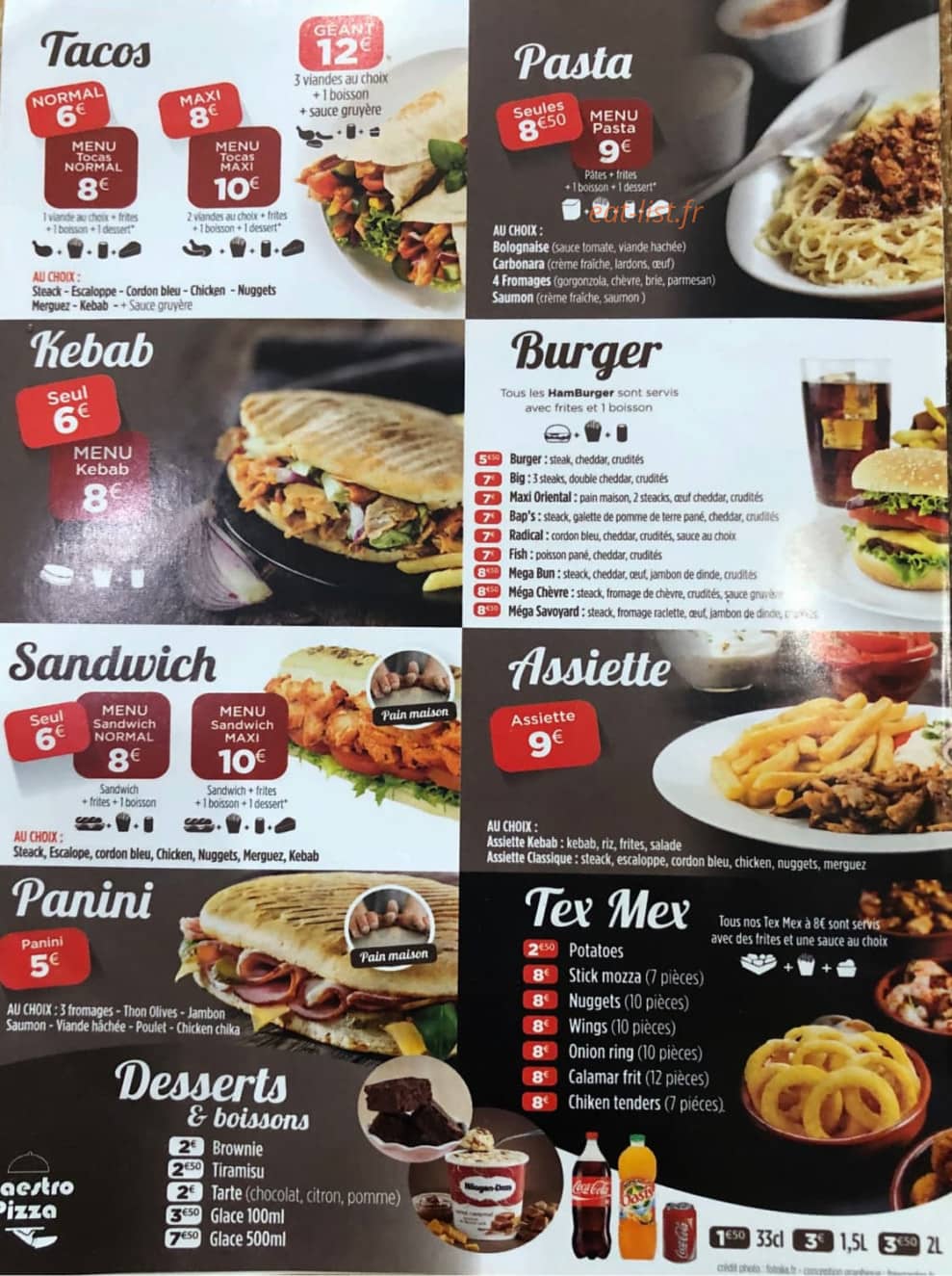 Pizza Maestro — carte page 3