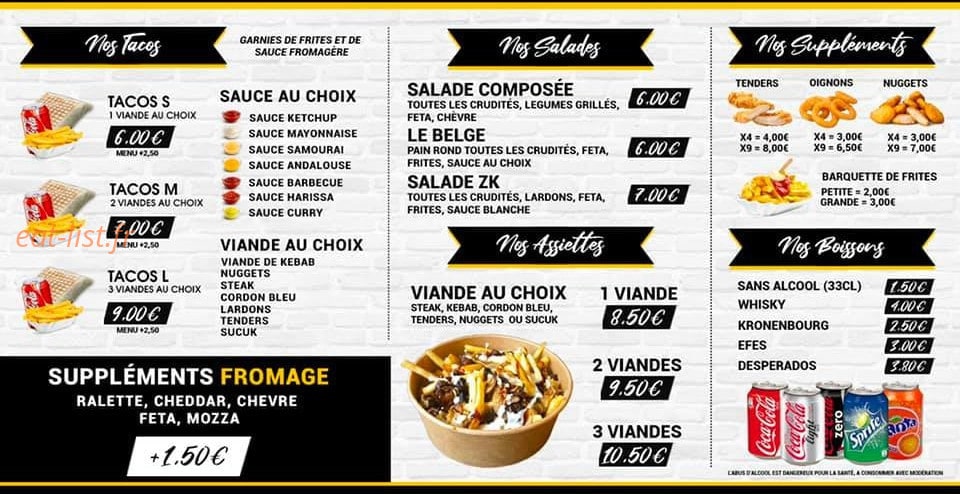 Zone Kebab — carte page 2
