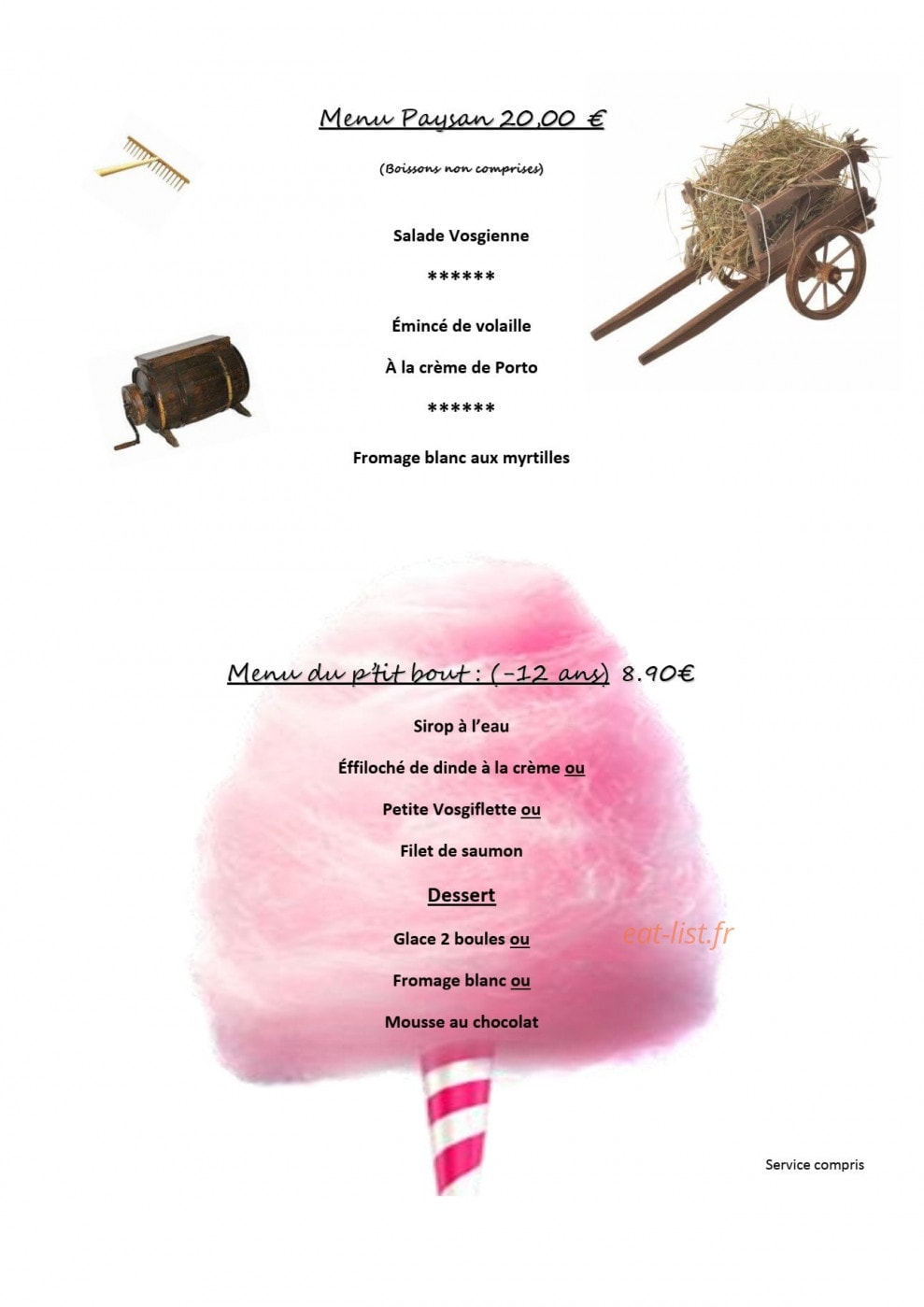Auberge du Tilleul — carte page 4