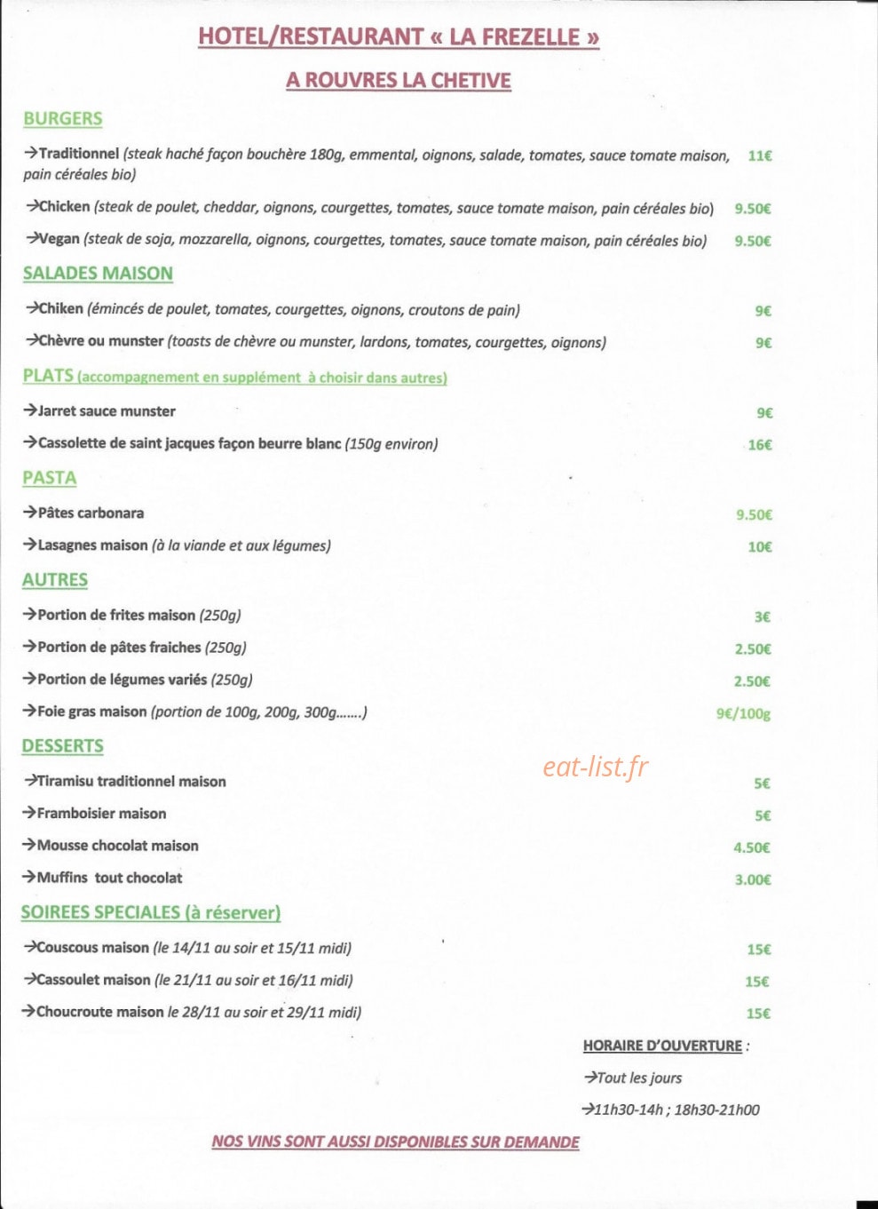 La Frezelle — carte page 1