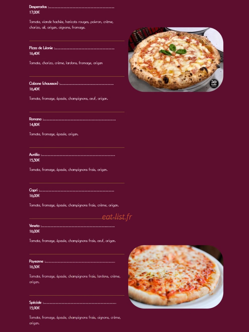 Le Capri — carte page 6